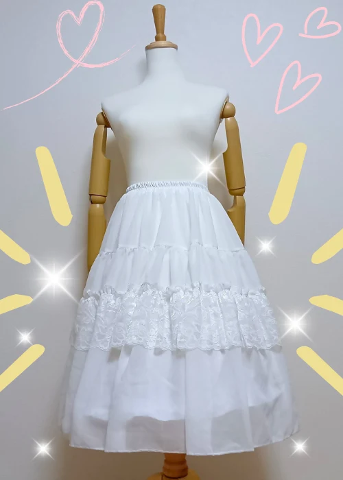 ワイヤー入りパニエAラインシルエット