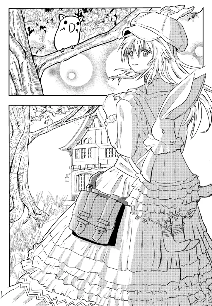 うさぎリュックロリィタ1P漫画