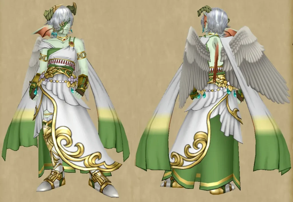 緑と白DQX天使の翼ドレア前後